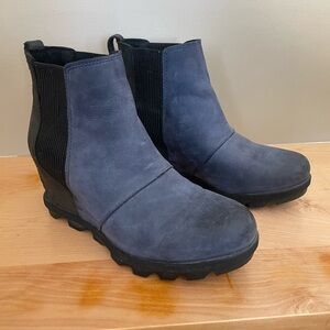 Sorel Joan of Artic Wedge II Chelsea in Collegiate Navy & Black, 8
